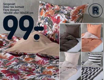 REMA 1000 Sengesæt oeko-tex bomuld flere designs 140x200 eller 140x220 cm tilbud