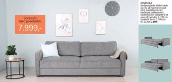 Daells Bolighus Sovesofa med posefjedre tilbud