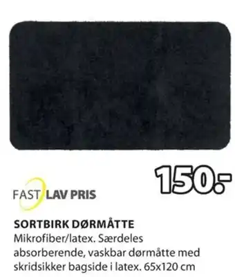 JYSK Sortbirk Dørmåtte tilbud