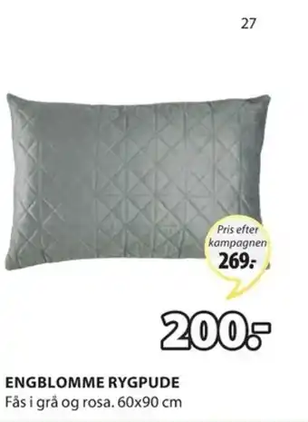 JYSK Engblomme Rygpude 60x90cm tilbud