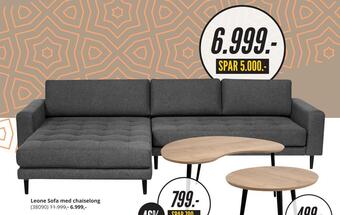My Home Leone sofa med chaiselong tilbud