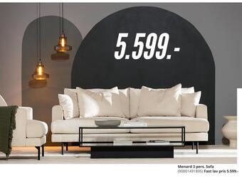 My Home Menard 3 pers. sofa f tilbud