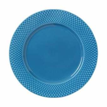 Imerco Lyngby porcelæn rhombe middagstallerken - ø 27 cm - porcelæn - blå tilbud