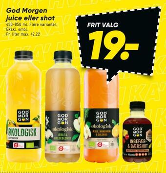 Bilka Godmorgen ingefærshot æble, hindbær, ingefær & hibiscus tilbud