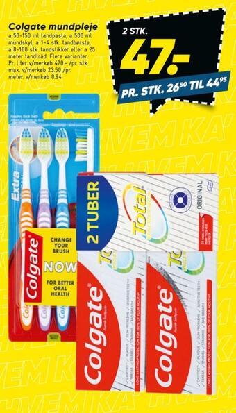 Bilka Colgate tandpasta tilbud