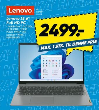 Bilka Lenovo bærbar pc tilbud