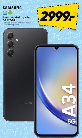 Bilka Galaxy a34 mobiltelefon tilbud
