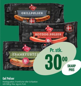 Min Købmand Gøl hotdogpølser tilbud
