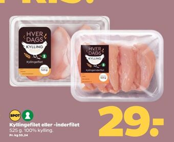 Netto Hverdags kyllingebrystfilet tilbud