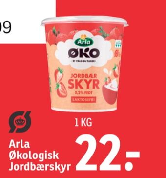 SPAR Arla skyr jordbær tilbud