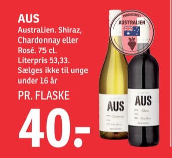 SPAR Ukendt australsk hvidvin tilbud