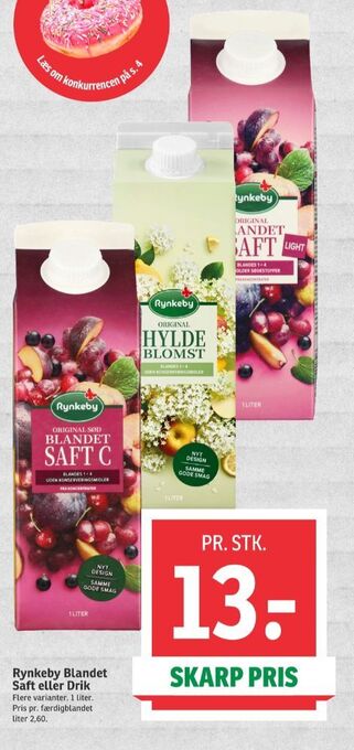 SPAR Blandet saft c konc. frugtsaft tilbud