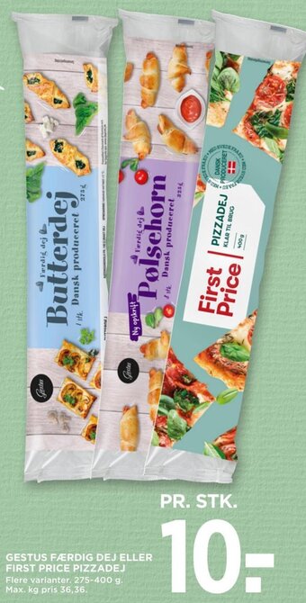 MENY GESTUS FÆRDIG DEJ ELLER FIRST PRICE PIZZADEJ tilbud