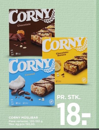 MENY CORNY MÜSLIBAR tilbud