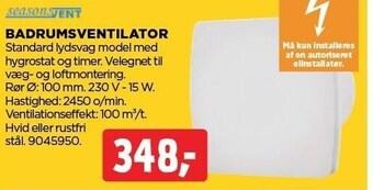 jem & fix Badrumsventilator tilbud