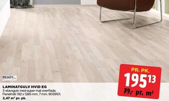 jem & fix Laminatgulv hvid eg tilbud