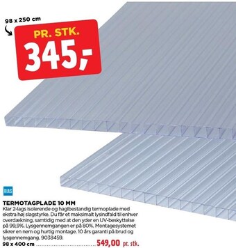 jem & fix Termotagplade 10 mm tilbud