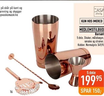 Imerco Casa living barsæt tilbud