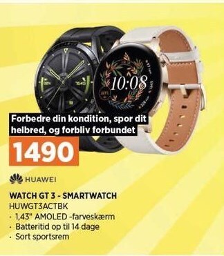 Power Huawei watch gt 3 - smartwatch tilbud