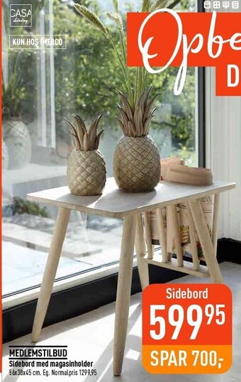Imerco Sidebord med magasinholder tilbud