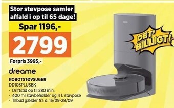 Power Dreame robotstøvsuger tilbud