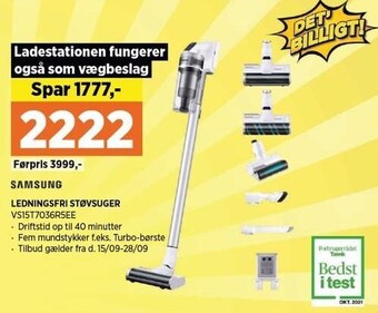Power Samsung ledningsfri støvsuger tilbud