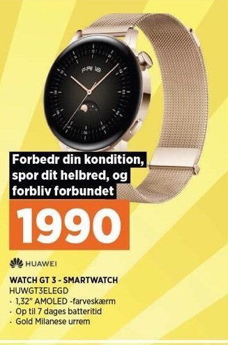 Power Huawei watch gt 3 - smartwatch tilbud