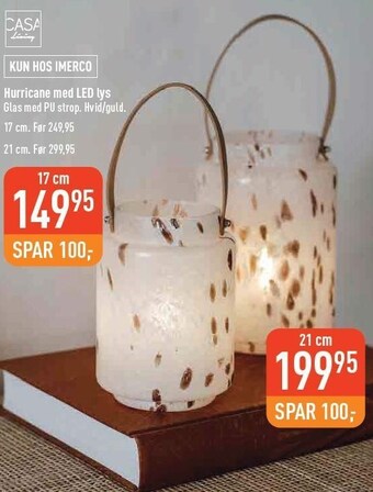 Imerco Casa living hurricane med led lys tilbud