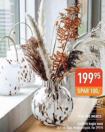 Imerco Confetti kugle vase tilbud