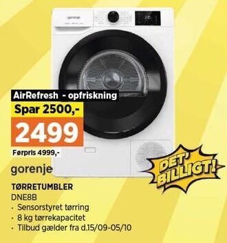 Power Gorenje tørretumbler tilbud