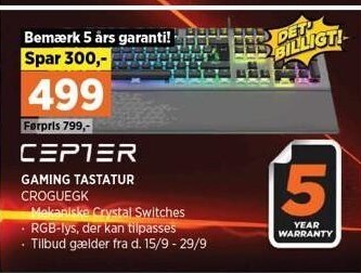 Power Cepter gaming tastatur tilbud