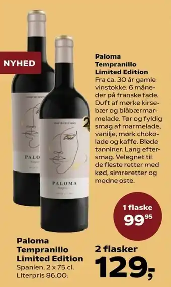 Paloma Tempranillo Limited Edition
