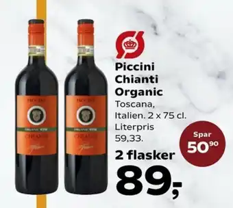 Kvickly Piccini Chianti Organic tilbud