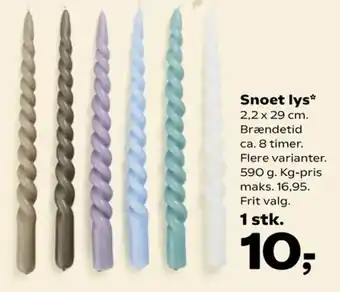 Kvickly Snoet lys tilbud