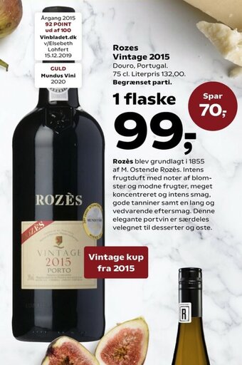 Kvickly Rozes Vintage 2015 tilbud