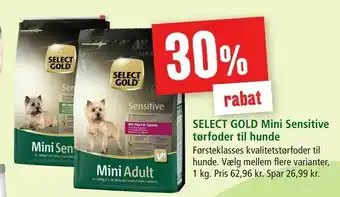 Maxi Zoo SELECT GOLD Mini Sensitive tørfoder til hunde tilbud