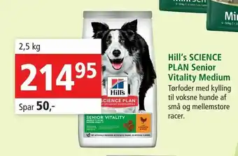 Maxi Zoo Hill‘s SCIENCE PLAN Senior Vitality Medium tilbud