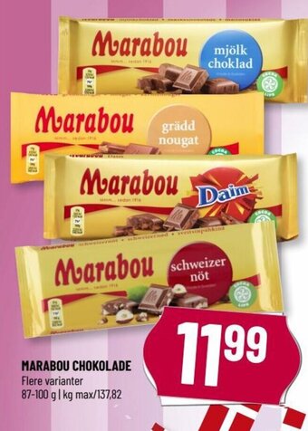 Løvbjerg MARABOU CHOKOLADE tilbud