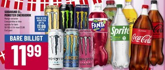 Løvbjerg SODAVAND EL. MONSTER ENERGIDRIK tilbud