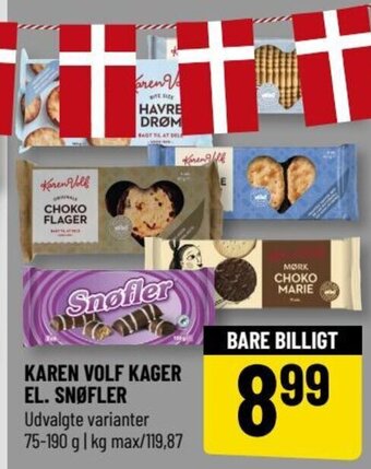 Løvbjerg KAREN VOLF KAGER EL. SNØFLER tilbud