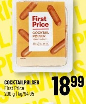 COCKTAILPØLSER First Price