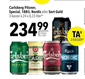 Citti Carlsberg pilsner, special, 1883, nordic eller sort guld tilbud