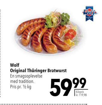 Citti Wolf original thüringer bratwurst tilbud