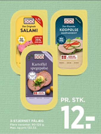 MENY 3-stjernet pålæg tilbud