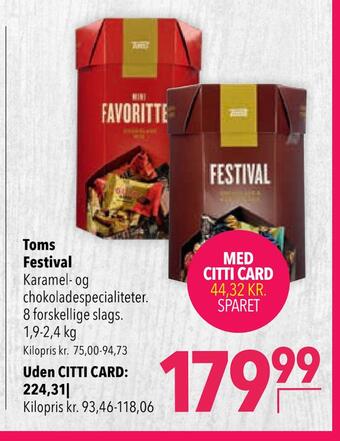 Citti Toms festival tilbud