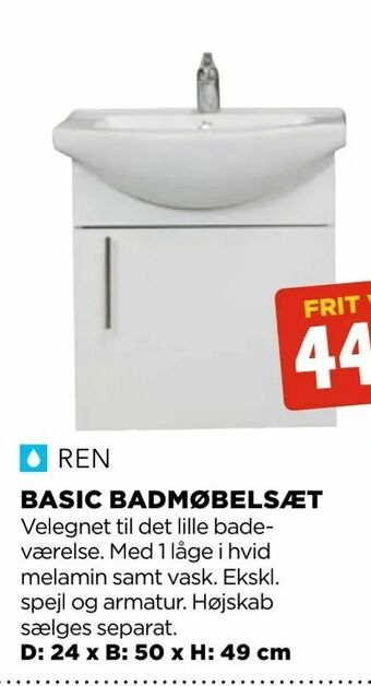 jem & fix Basic badmøbelsæt tilbud