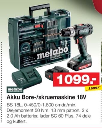 Bauhaus Metabo bore- og skruemaskine tilbud