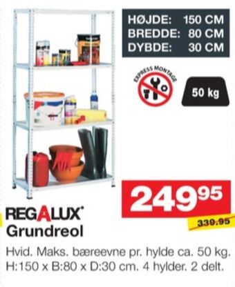 Bauhaus Regalux reol tilbud