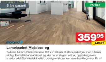 Bauhaus Moland lamelparket tilbud