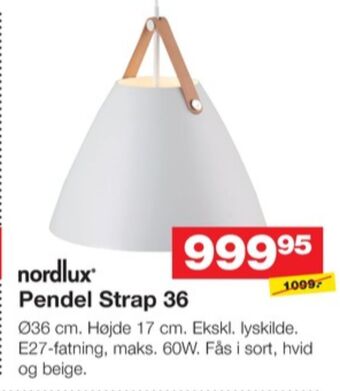 Bauhaus Strap pendel tilbud